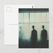窓に現れた3人の幽霊 ポストカード (正面/裏面)