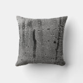 窓に落ちる雨滴 クッション (裏面)