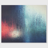 窓に雨が降る ラッピングペーパー (フラット)