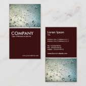 窓に雨 – Dark Brown 名刺 (正面/裏面)