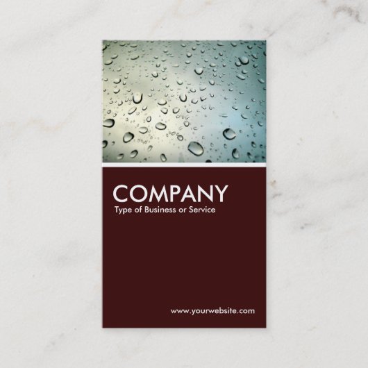 窓に雨 – Dark Brown 名刺 (正面)