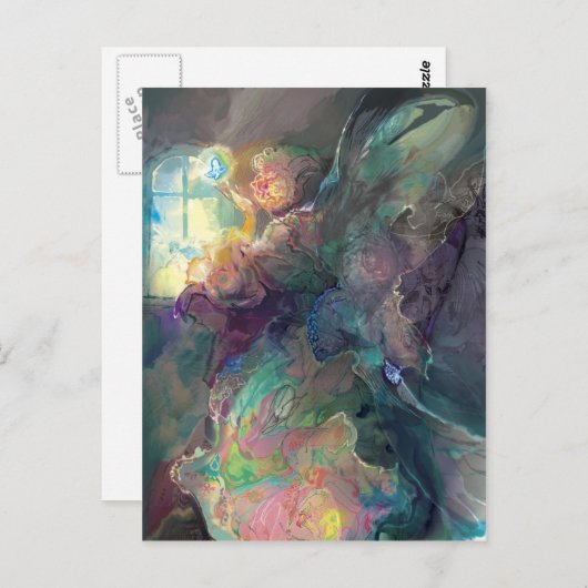 窓に顔を出す~~~ ポストカード (正面/裏面)