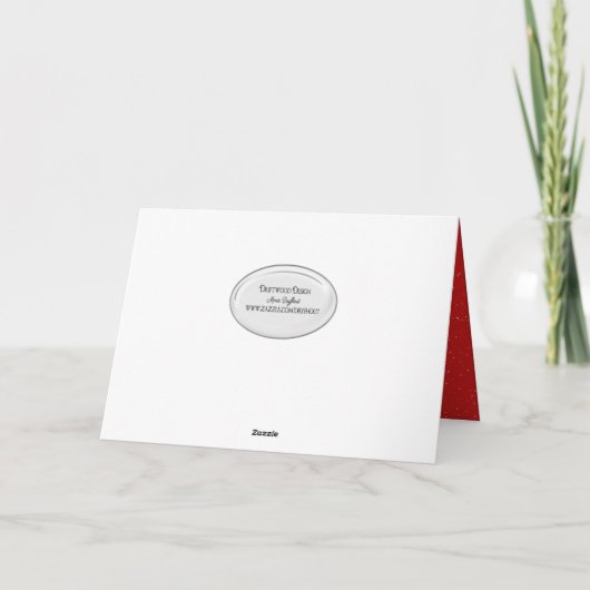 窓に飾られたクリスマステディベア シーズンカード (裏面)