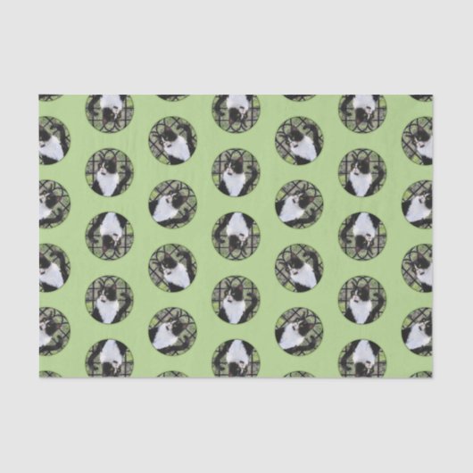 窓のかわいい絵を描オリジナルアートのタキシード猫 薄葉紙 (正面)