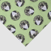 窓のかわいい絵を描オリジナルアートのタキシード猫 薄葉紙 (詳細)