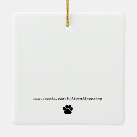 窓のその子猫はどの位ですか。 セラミックオーナメント (裏面)