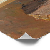 窓のそばのポピーの花束 ポスター (角)