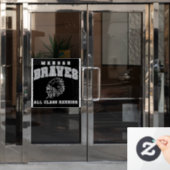 窓のり マンダン・ブレーブス 全クラス再会 ウィンドウサイン (オフィスドア)