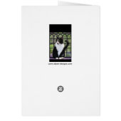 窓のオリジナル動物絵画アートに登場するタキシード猫 (裏面)