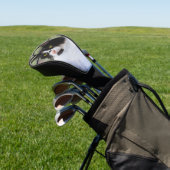 窓のオリジナル動物絵画アートに登場するタキシード猫 ゴルフヘッドカバー (インサイチュ)