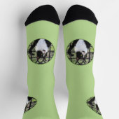 窓のオリジナル動物絵画アートに登場するタキシード猫 ソックス (上部)