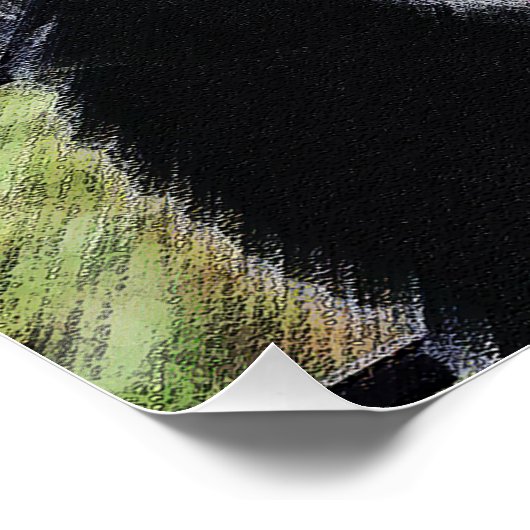 窓のオリジナル動物絵画アートに登場するタキシード猫 ポスター (コーナー)