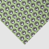 窓のオリジナル動物絵画アートに登場するタキシード猫 薄葉紙 (詳細)