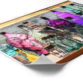 窓のガラスボトル ポスター (角)