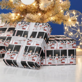 窓のクリスマスカロラー ラッピングペーパー