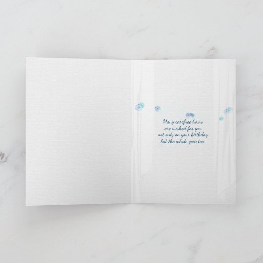 窓のシーショアシーン誕生日 カード (内部)