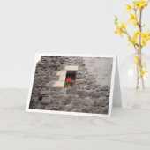 窓のゼラニウム カード (黄色い花)