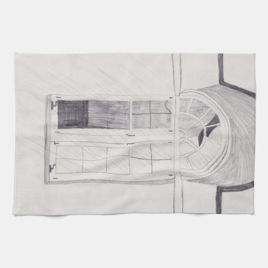 窓のタオル キッチンタオル (横)