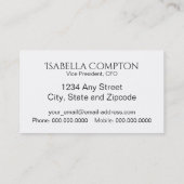 窓のデザインの雨低下 名刺 (裏面)