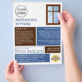 窓のデザイン、窓・ドア取付会社 チラシ (手)