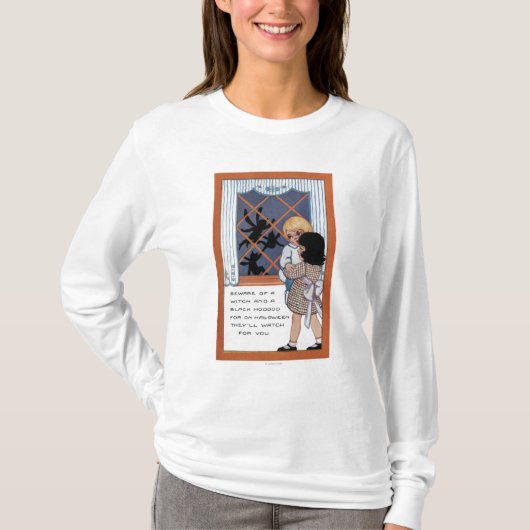 窓のハロウィンGreetingSpiders Tシャツ (正面)