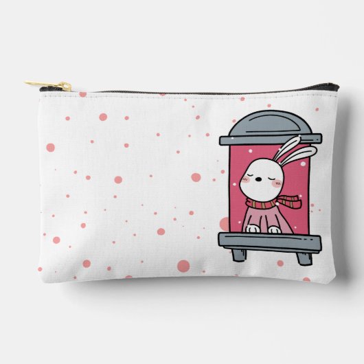 窓のバニー アクセサリーポーチ (正面)