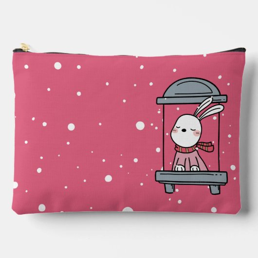 窓のバニー アクセサリーポーチ (正面)