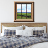 窓のフェイクシーンヴィンヤード平和ビュー キャンバスプリント (インサイチュ (寝室))