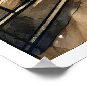 窓のポスターを通してルーブル ポスター (角)