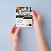 窓のライト、窓のクリ広告ーニング チラシ (手)