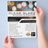 窓のライト、窓のクリ広告ーニング チラシ (手)