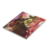 窓のロバのプランターに植物を植える タイル (側面)