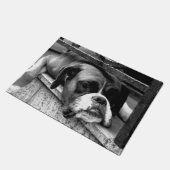 窓の上のボクサー犬Dmcna ドアマット (アングル)