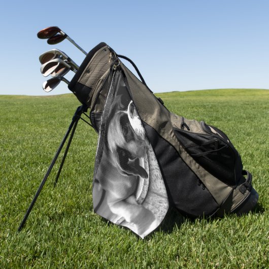 窓の上のボクサー犬Gtcna ゴルフタオル (グリーン)