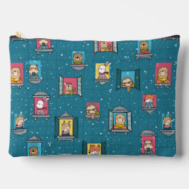 窓の上の動物 アクセサリーポーチ