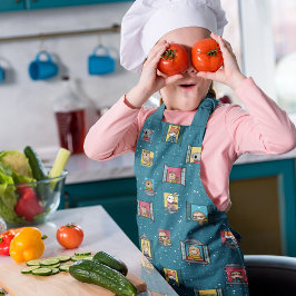 窓の上の動物 エプロン