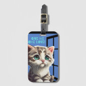 窓の上の引用文 ラゲッジタグ (正面縦)