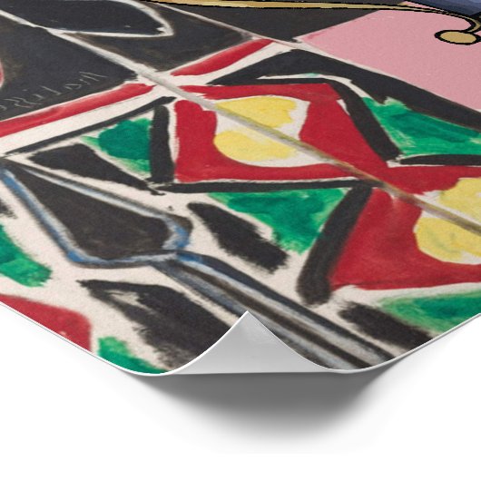 窓の下のコーヒー,マティスのポスターの後 ポスター (角)