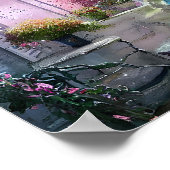 窓の下のヴィンテージの椅子 ポスター (角)