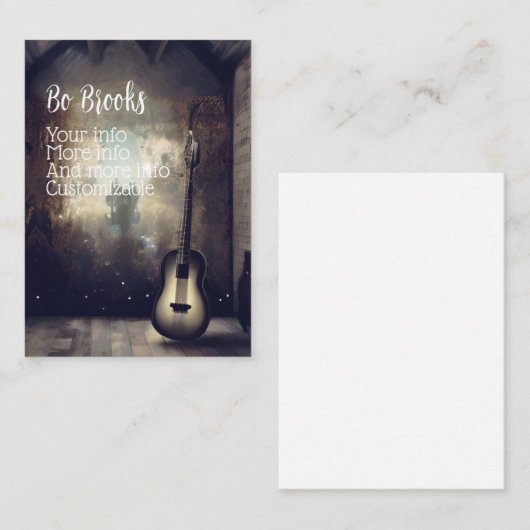 窓の中のギター 名刺 (正面/裏面)