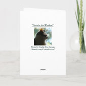 「窓の中のココ」グリーティングカード カード (裏面)