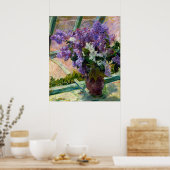 窓の中のメアリーカッサットライラック ポスター (キッチン)