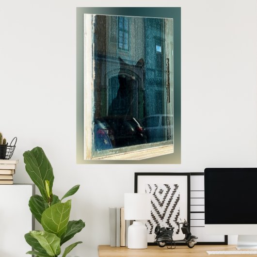 窓の中の猫 ポスター (ホームオフィス)