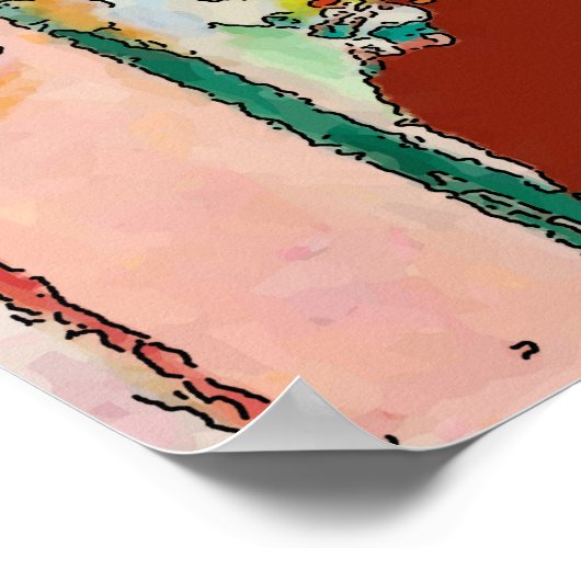 窓の中の猫 ポスター (角)