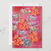 窓の内側にViva Magenta 2023 gild 招待状 (裏面)