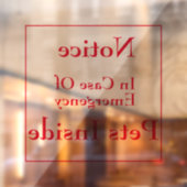 窓の内側のペットが引っかかる ウィンドウサイン (シート2)