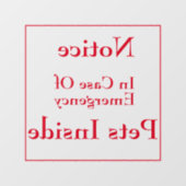 窓の内側のペットが引っかかる ウィンドウサイン (シート)