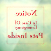 窓の内側のペットが引っかかる ウィンドウサイン (シート3)