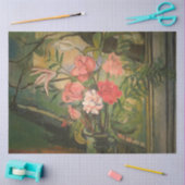 窓の前にスザンヌ·バラドンの花 薄葉紙 (クラフト)