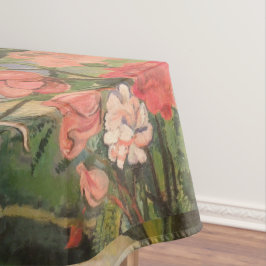 窓の前に咲くスザンヌ・バラドン テーブルクロス